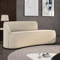 Sofá 3 Lugares Orgânico 180 Cm Morgan Veludo Bege D03 - D'rossi - 2