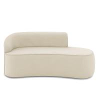 Sofá 3 Lugares Orgânico 180 Cm Morgan Veludo Bege D03 - D'rossi - 5