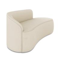 Sofá 3 Lugares Orgânico 180 Cm Morgan Veludo Bege D03 - D'rossi - 6