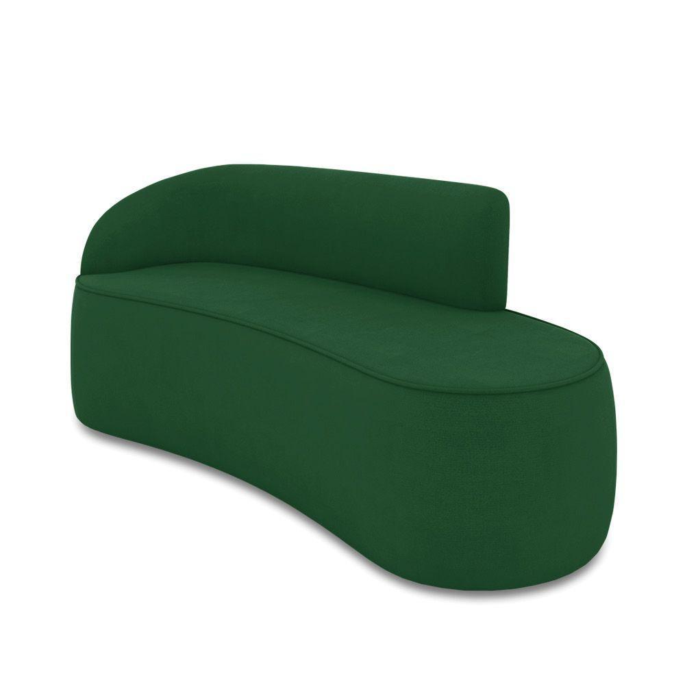 Sofá 3 Lugares Orgânico 180 Cm Morgan Suede Verde D03 - D'rossi - 1
