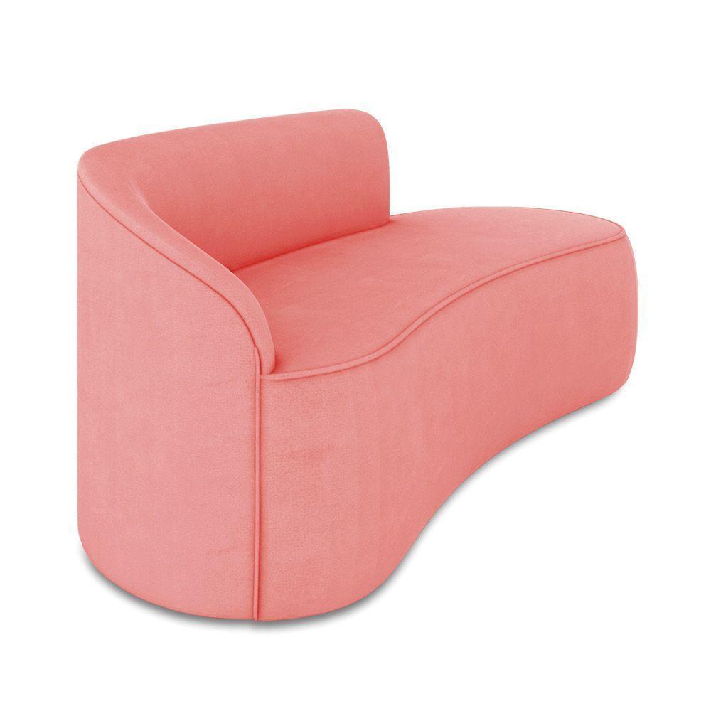 Sofá 3 Lugares Orgânico 180 Cm Morgan Suede Rosê D03 - D'rossi - 6