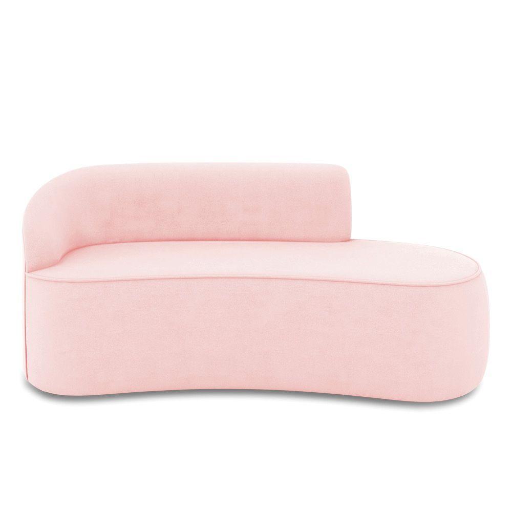 Sofá 3 Lugares Orgânico 180 Cm Morgan Suede Rosa Bebê D03 - D'rossi - 5