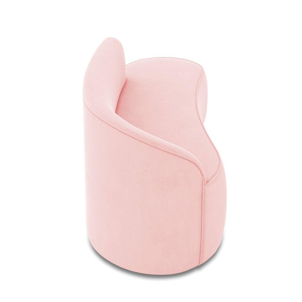 Sofá 3 Lugares Orgânico 180 Cm Morgan Suede Rosa Bebê D03 - D'rossi - 7