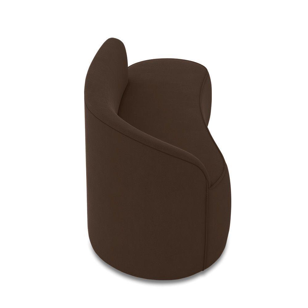 Sofá 3 Lugares Orgânico 180 Cm Morgan Suede Marrom D03 - D'rossi - 7