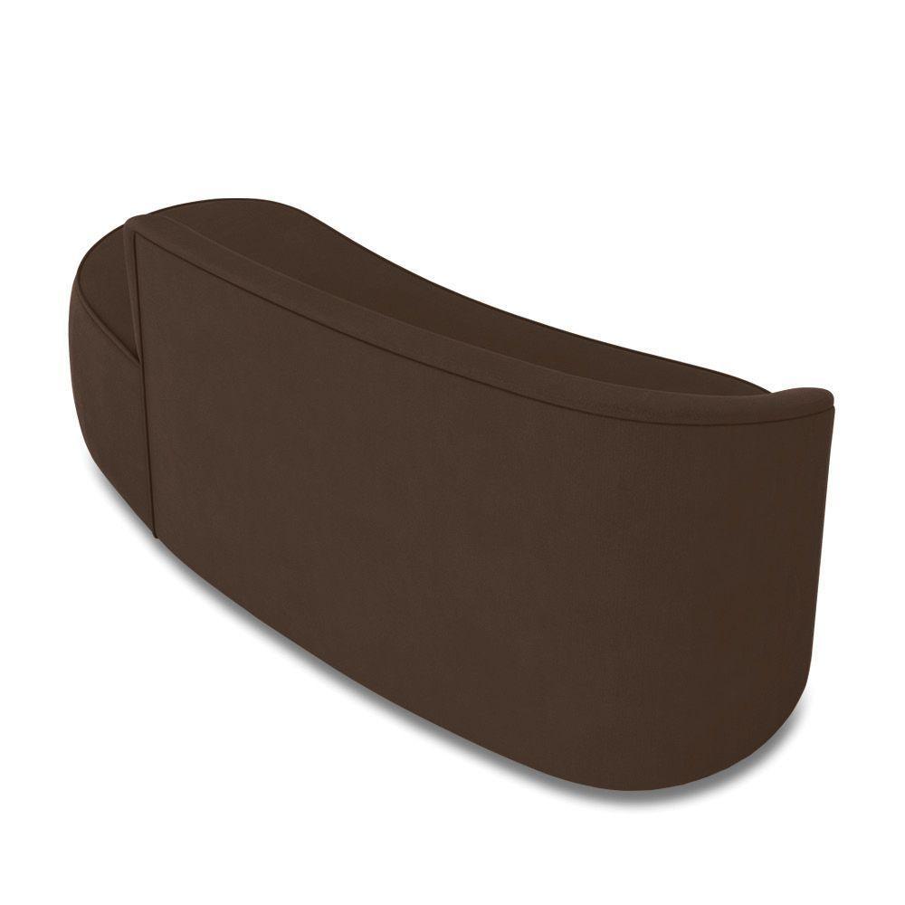 Sofá 3 Lugares Orgânico 180 Cm Morgan Suede Marrom D03 - D'rossi - 8