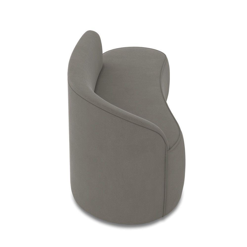 Sofá 3 Lugares Orgânico 180 Cm Morgan Suede Grafite D03 - D'rossi - 7