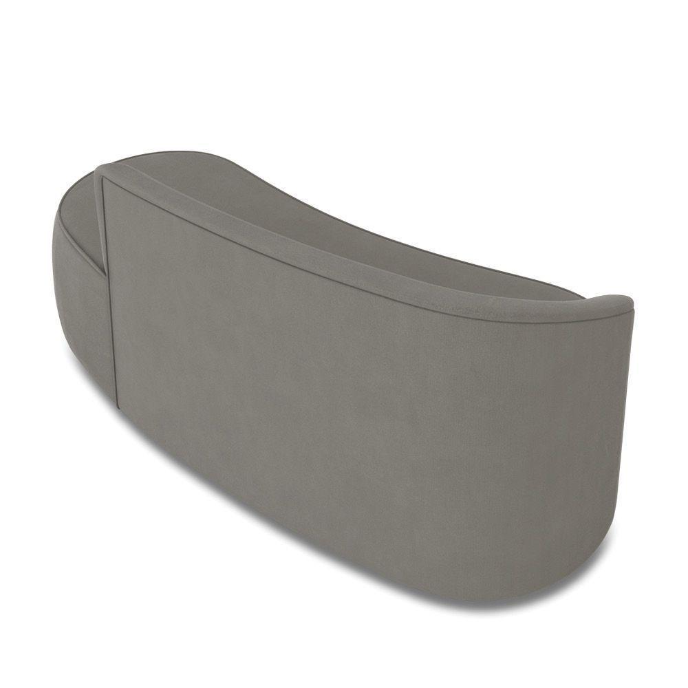 Sofá 3 Lugares Orgânico 180 Cm Morgan Suede Grafite D03 - D'rossi - 8