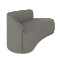 Sofá 3 Lugares Orgânico 180 Cm Morgan Suede Grafite D03 - D'rossi - 6