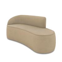 Sofá 3 Lugares Orgânico 180 Cm Morgan Suede Marrom Rato D03 - D'rossi - 1