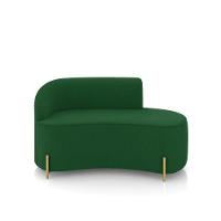Sofá 2 Lugares Orgânico 140cm Pé Dourado Morgan Suede Verde D03 - D'rossi - 5