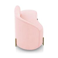 Sofá 2 Lugares Orgânico 140cm Pé Dourado Morgan Suede Rosa Bebê D03 - D'rossi - 7