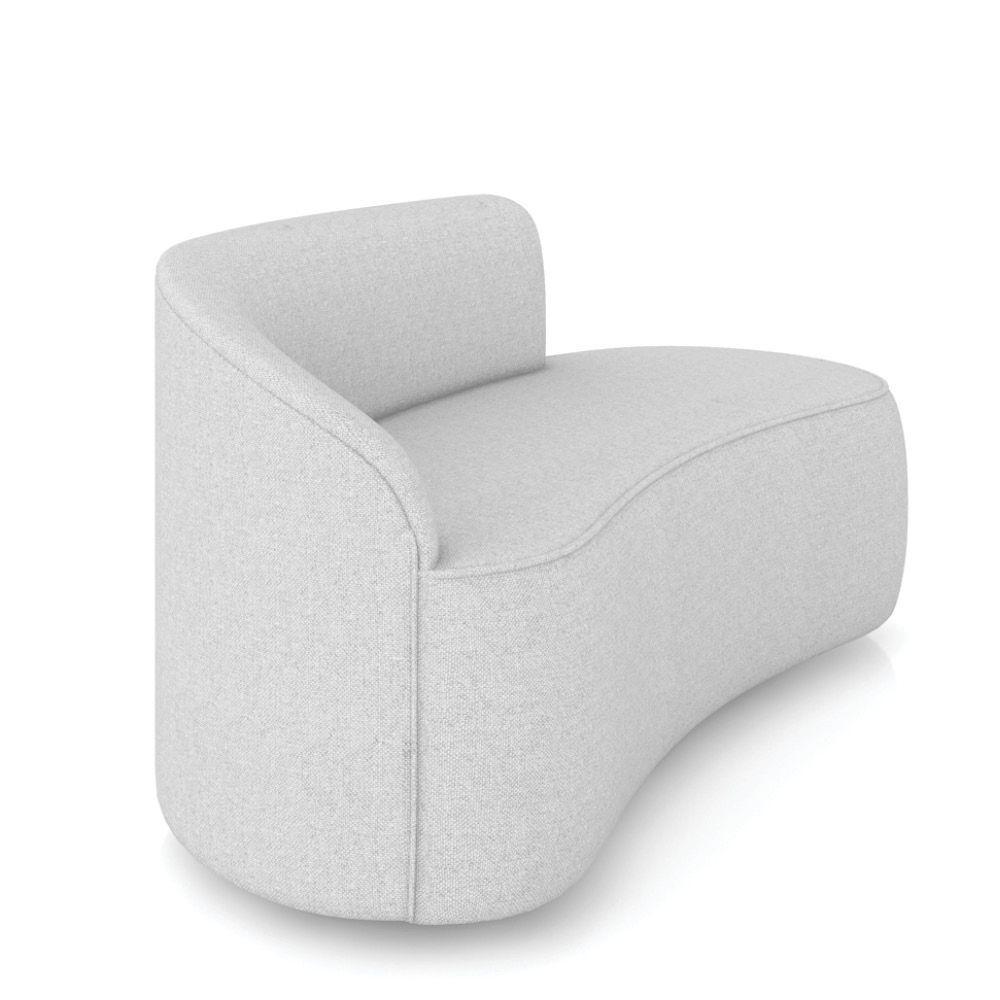 Sofá 2 Lugares Orgânico 140cm Morgan E Poltrona Lua Linho Cinza D03 - D'rossi - 7