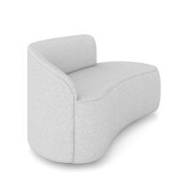 Sofá 2 Lugares Orgânico 140cm Morgan E Poltrona Lua Linho Cinza D03 - D'rossi - 7