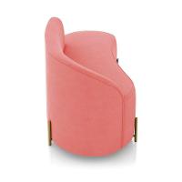 Sofá 2 Lugares Orgânico 140cm Pé Dourado Morgan Suede Rosê D03 - D'rossi - 7