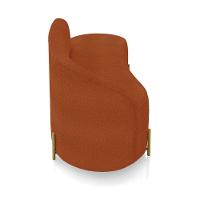 Sofá 2 Lugares Orgânico 140cm Pé Dourado Morgan Bouclê Terra D03 - D'rossi - 7