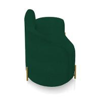 Sofá 2 Lugares Orgânico 140cm Pé Dourado Morgan Bouclê Verde D03 - D'rossi - 7