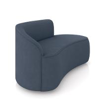 Sofá 2 Lugares Orgânico 140cm Morgan E Poltrona Lua Suede Azul M D03 - D'rossi - 7