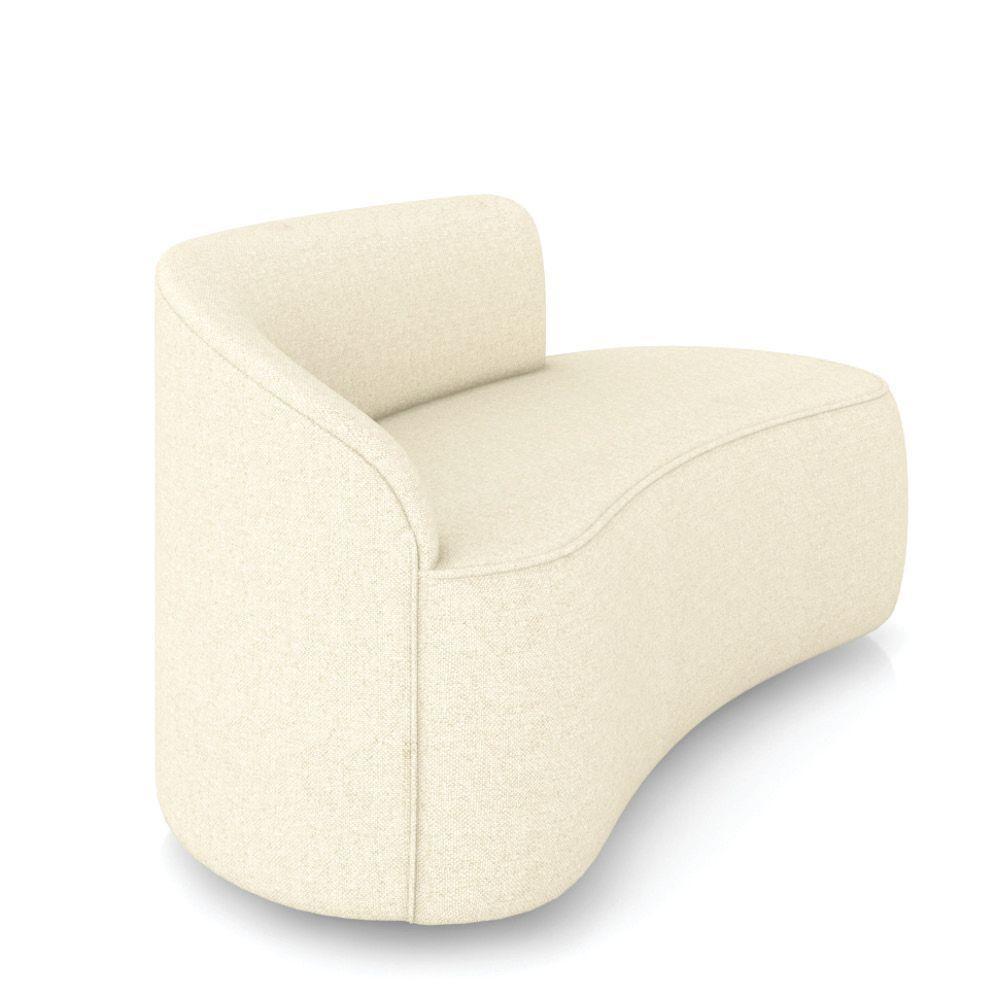 Sofá 2 Lugares Orgânico 140cm Morgan E Poltrona Lua Linho Bege D03 - D'rossi - 7