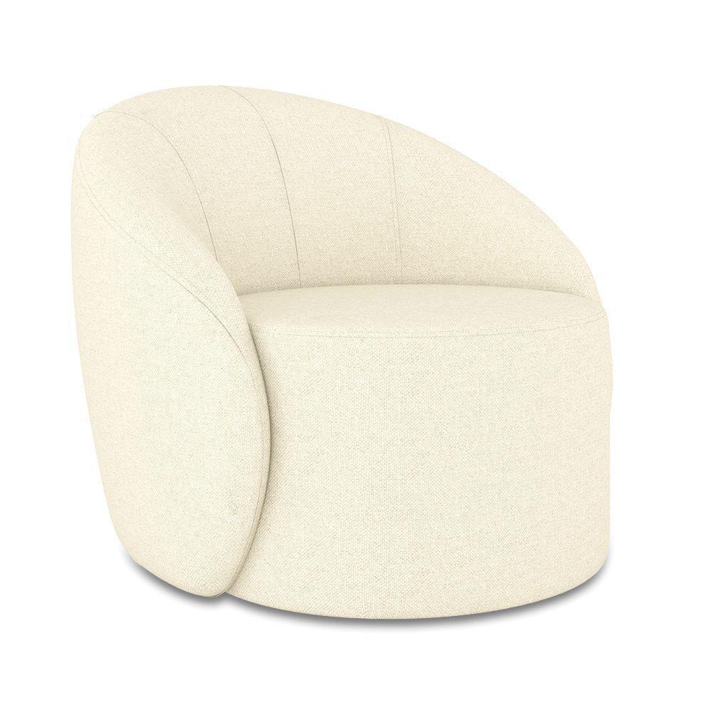 Sofá 2 Lugares Orgânico 140cm Morgan E Poltrona Lua Linho Bege D03 - D'rossi - 8