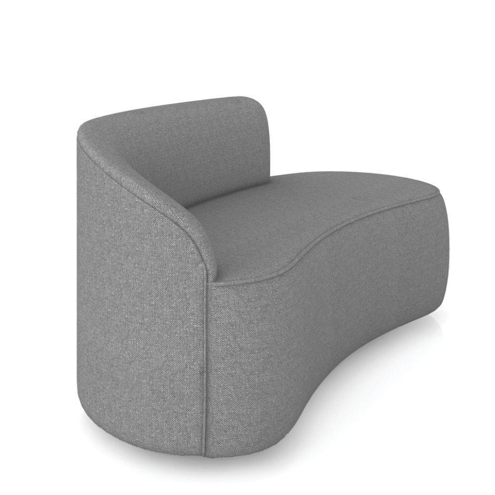 Sofá 2 Lugares Orgânico 140cm Morgan E 2 Poltronas Lua Linho Grafite D03 - D'rossi - 7