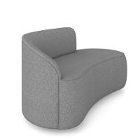 Sofá 2 Lugares Orgânico 140cm Morgan E 2 Poltronas Lua Linho Grafite D03 - D'rossi - 7