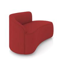 Sofá 2 Lugares Orgânico 140cm Morgan E 2 Poltronas Lua Veludo Marsala D03 - D'rossi - 7