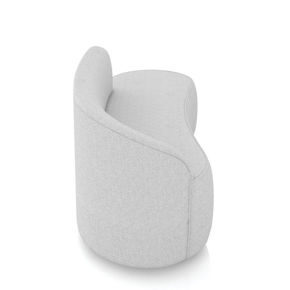 Sofá 2 Lugares Orgânico 140 Cm Morgan Linho Cinza D03 - D'rossi - 7