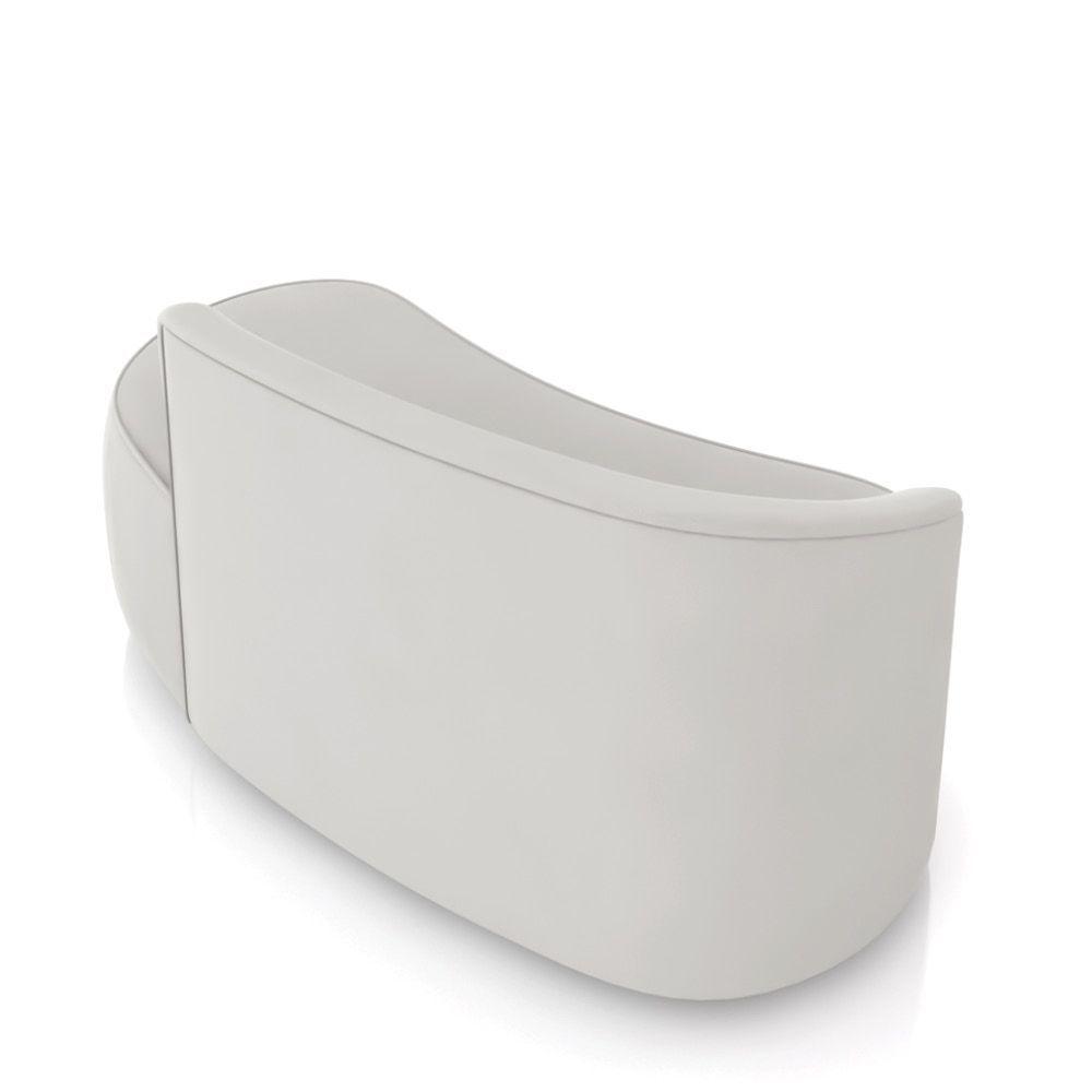 Sofá 2 Lugares Orgânico 140 Cm Morgan Veludo Cinza D03 - D'rossi - 8