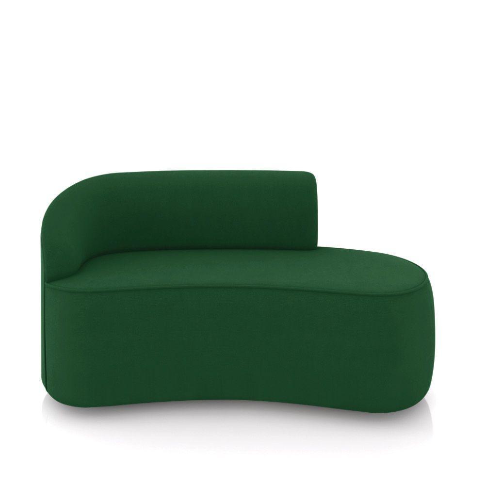 Sofá 2 Lugares Orgânico 140 Cm Morgan Suede Verde D03 - D'rossi - 5