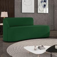 Sofá 2 Lugares Orgânico 140 Cm Morgan Suede Verde D03 - D'rossi - 2