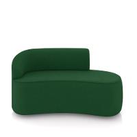 Sofá 2 Lugares Orgânico 140 Cm Morgan Suede Verde D03 - D'rossi - 5