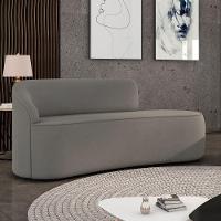 Sofá 2 Lugares Orgânico 140 Cm Morgan Suede Grafite D03 - D'rossi - 2