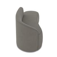 Sofá 2 Lugares Orgânico 140 Cm Morgan Suede Grafite D03 - D'rossi - 7