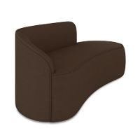 Sofá 2 Lugares Orgânico 140 Cm Morgan Suede Marrom D03 - D'rossi - 6