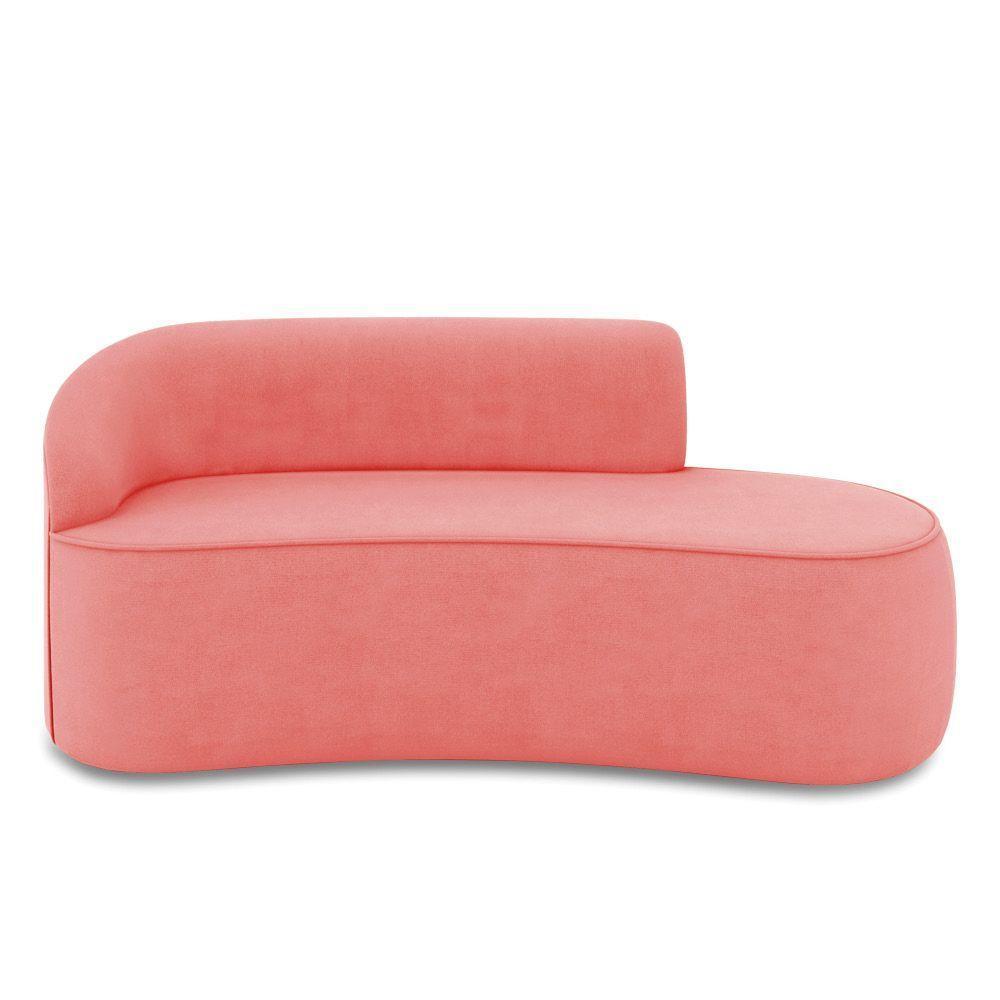 Sofá 2 Lugares Orgânico 140 Cm Morgan Suede Rosê D03 - D'rossi - 5