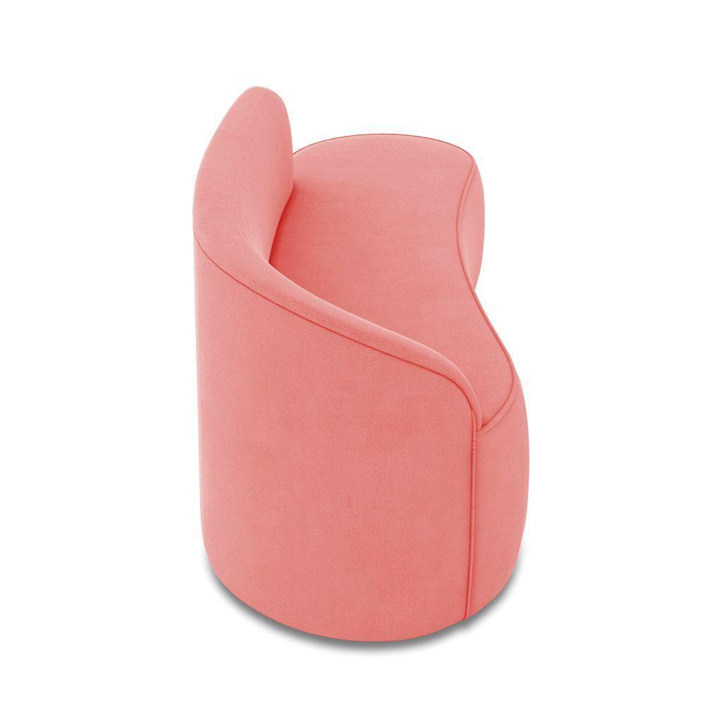 Sofá 2 Lugares Orgânico 140 Cm Morgan Suede Rosê D03 - D'rossi - 7