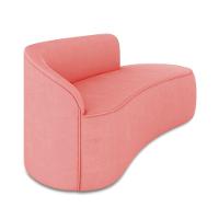 Sofá 2 Lugares Orgânico 140 Cm Morgan Suede Rosê D03 - D'rossi - 6