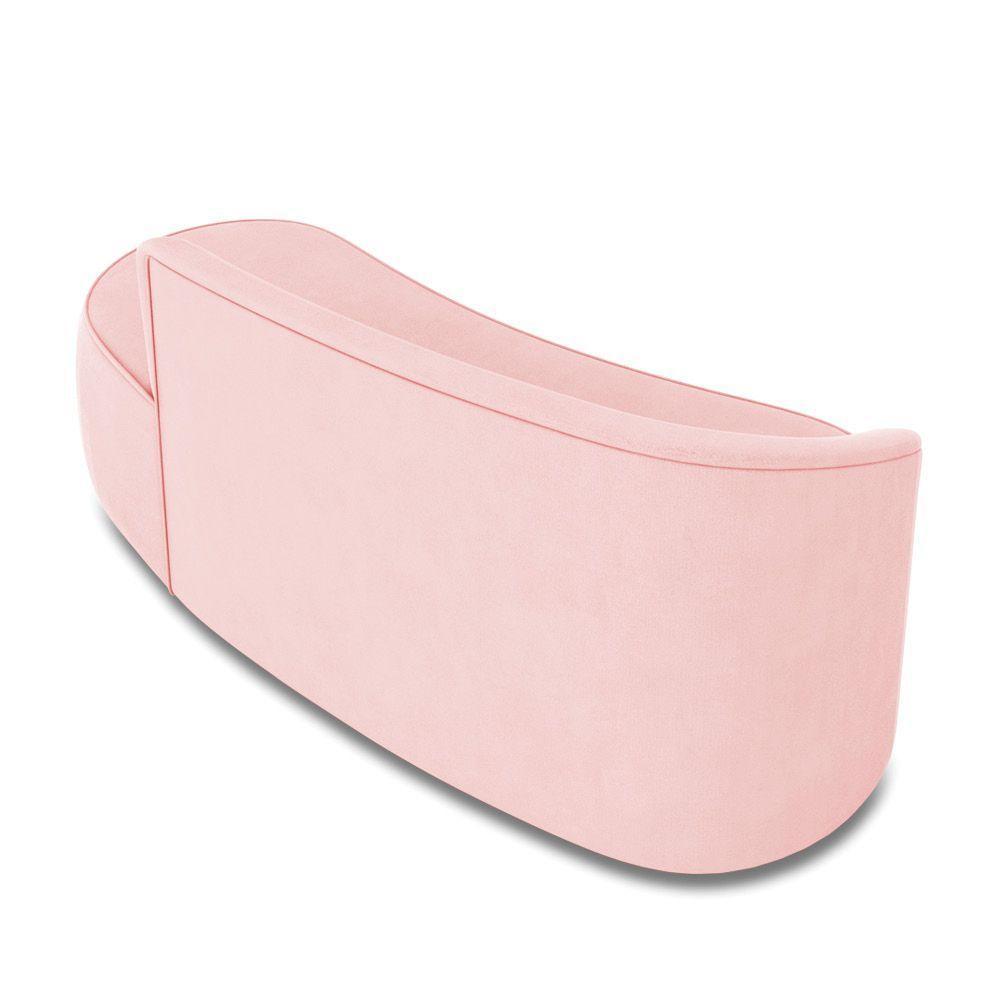 Sofá 2 Lugares Orgânico 140 Cm Morgan Suede Rosa Bebê D03 - D'rossi - 8