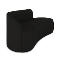 Sofá 2 Lugares Orgânico 140 Cm Morgan Suede Preto D03 - D'rossi - 6