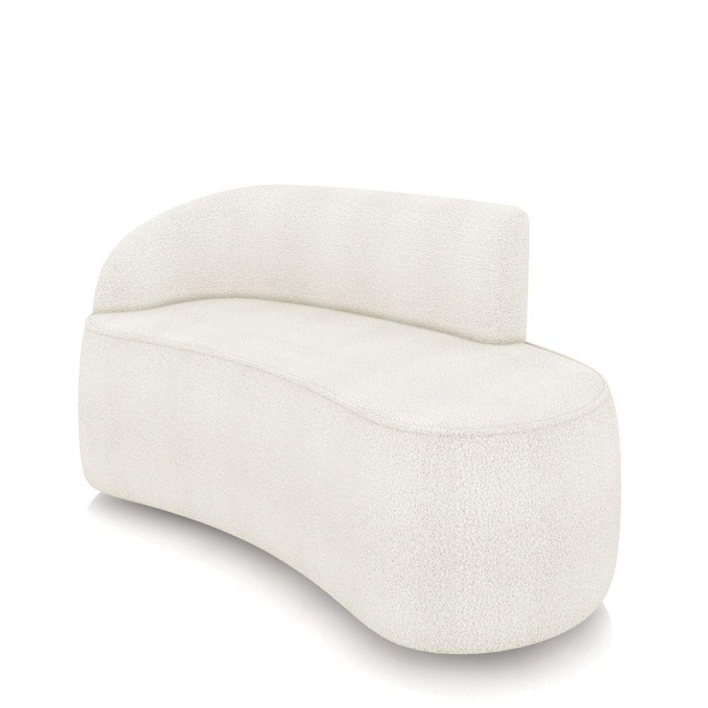 Sofá 2 Lugares Orgânico 140 Cm Morgan Bouclê Off White D03 - D'rossi - 1