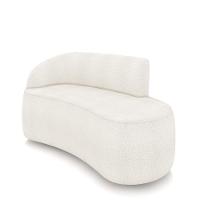 Sofá 2 Lugares Orgânico 140 Cm Morgan Bouclê Off White D03 - D'rossi - 1