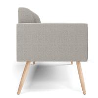 Sofá 2 Lugares Namoradeira Pé Palito Natural Marisa Bouclê Cinza D03 - D'rossi - 6