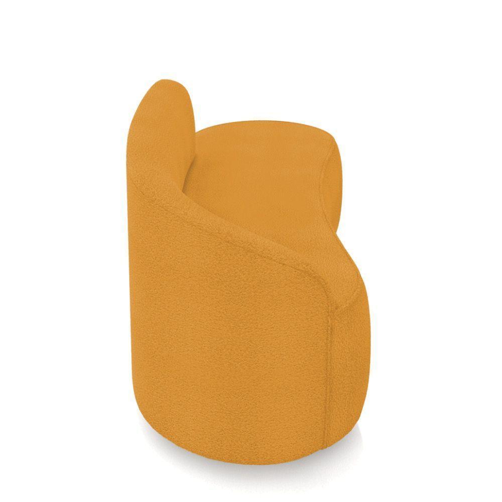 Sofá 2 Lugares Orgânico 140 Cm Morgan Bouclê Mostarda D03 - D'rossi - 7