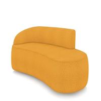 Sofá 2 Lugares Orgânico 140 Cm Morgan Bouclê Mostarda D03 - D'rossi - 1