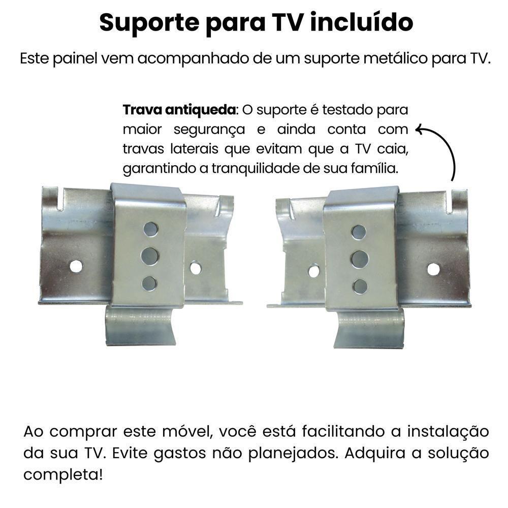 Painel Suspenso Tv 65 Pol 1p 180 Cm Cinamomo Off White Arly - 7