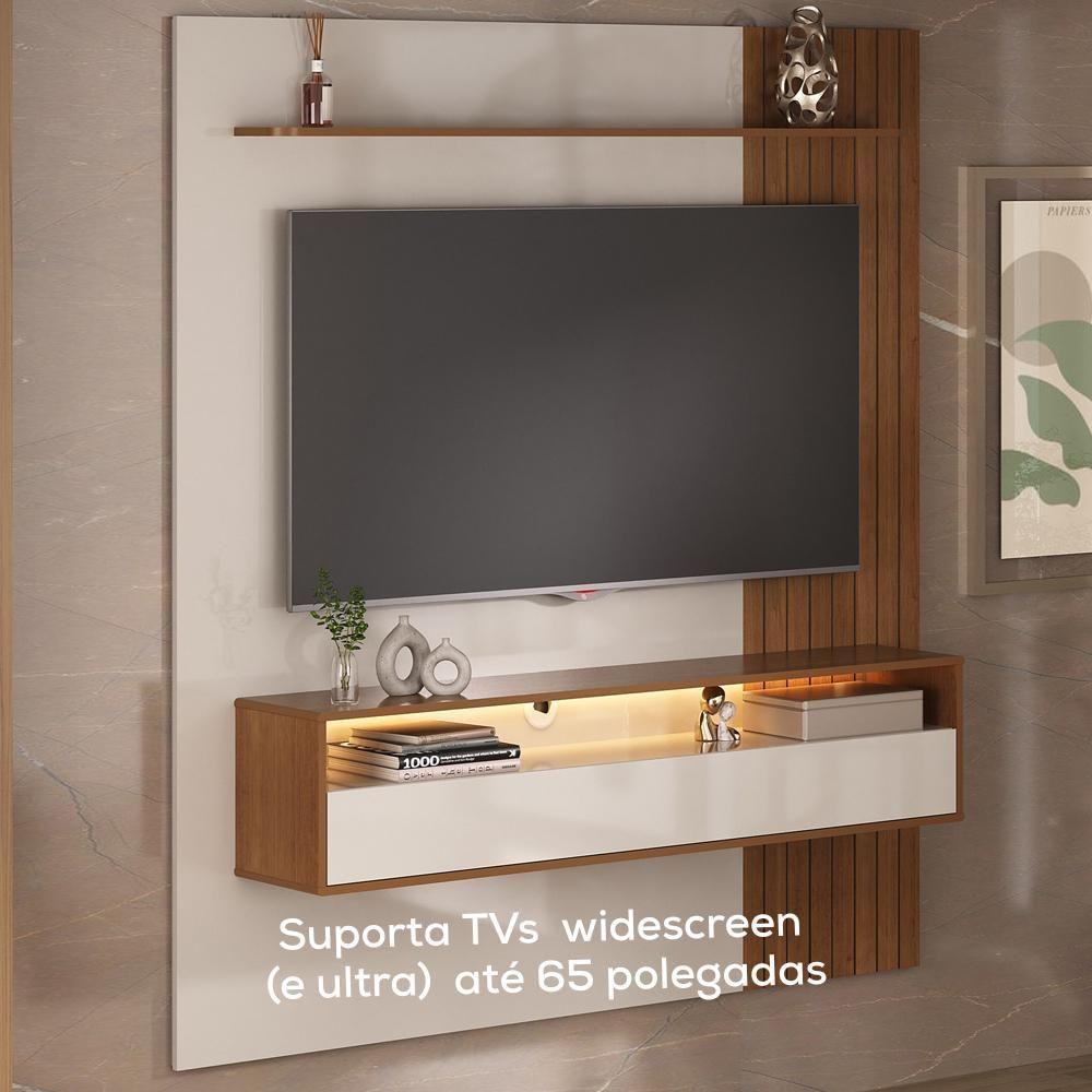 Painel Suspenso Tv 65 Pol 1p 180 Cm Cinamomo Off White Arly - 8