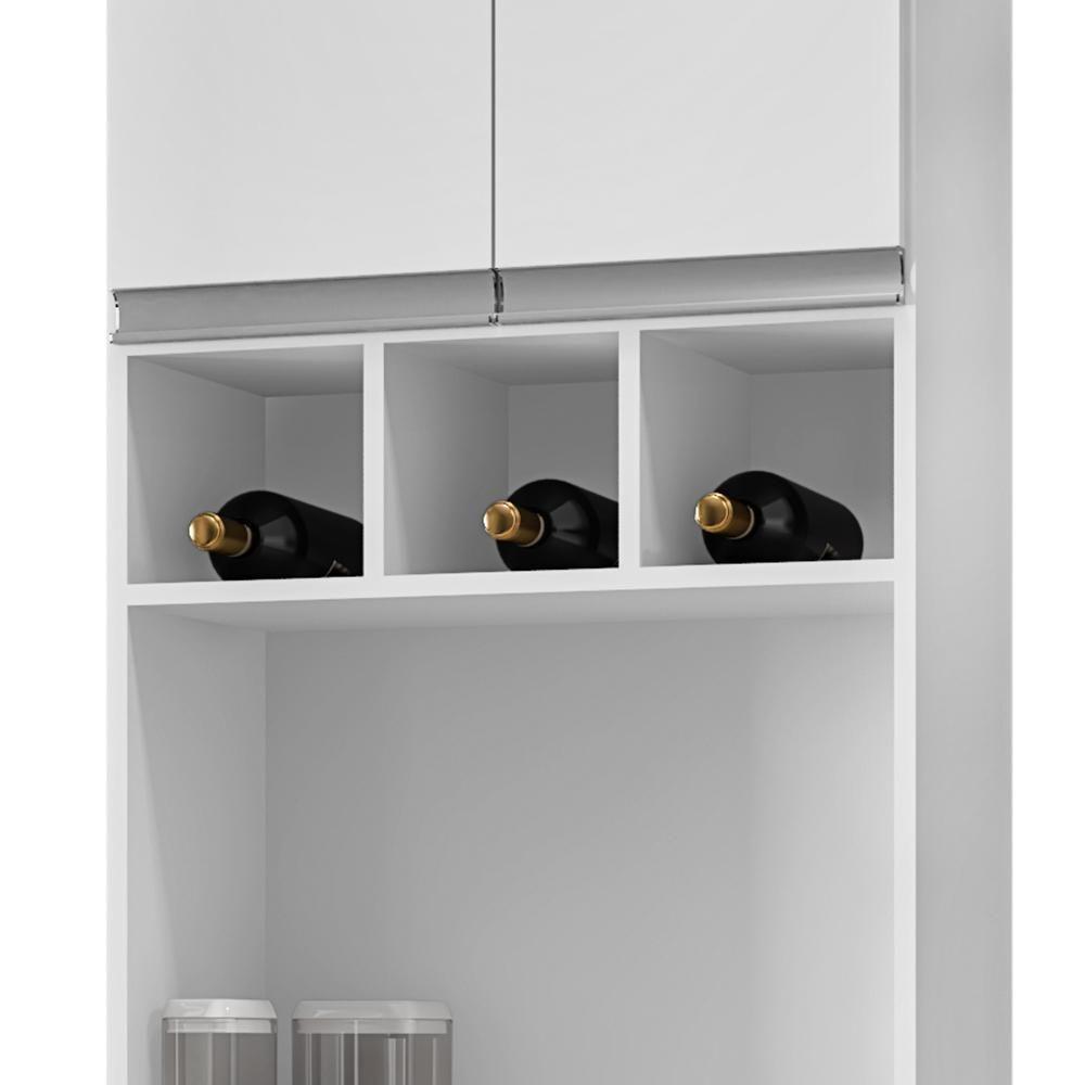 Paneleiro Duplo Andréia 4 Portas E 1 Gaveta Branco - Ajl Móveis Branco - 3