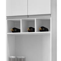 Paneleiro Duplo Andréia 4 Portas E 1 Gaveta Branco - Ajl Móveis Branco - 3