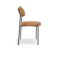 Cadeiras De Jantar Base Ferro Nile Kit 6 Sintético Pu Caramelo A08 - D'rossi - 7