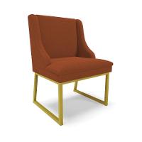 Cadeira Sala De Jantar Industrial Dourado Kit 2 Liz Bouclê Terra D03 - D'rossi - 6